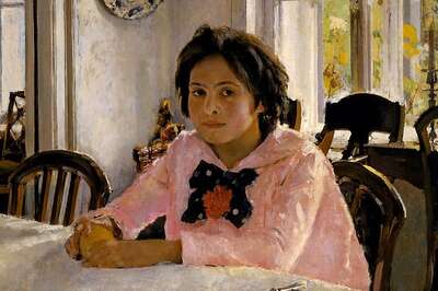 Girl with Peaches by Alexander Serov